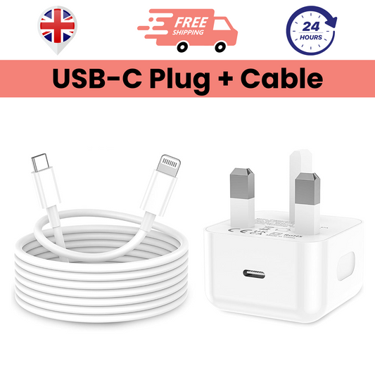 Pack of Type C Plug & USB C to Lightning Cable (2m/6ft)