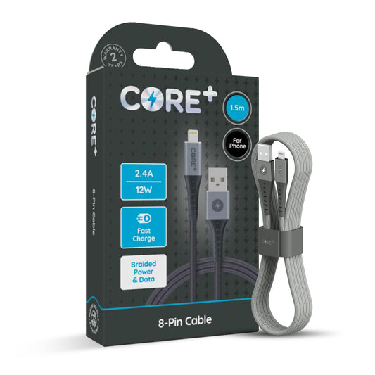 Core 1.5m iPhone Cable - Grey