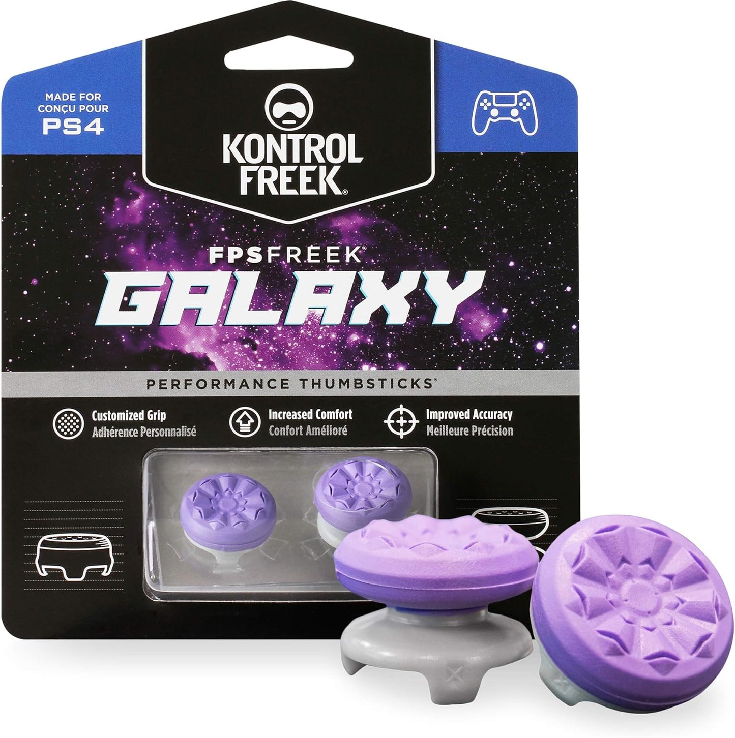 KontrolFreek FPS Freek Galaxy Purple for PlayStation 4 and PlayStation 5